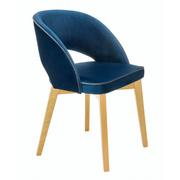 Krzesła - Niebieskie krzesło w stylu skandynawskim Sidal - miniaturka - grafika 1