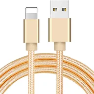 Kable USB - Kabel Lightning Do Iphone 11 Xs Xr X 8 7 6 5 Se 1M  -Złoty - miniaturka - grafika 1