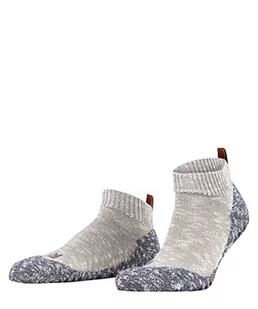 FALKE Mężczyźni Kapcie Lodge Homepad M HP Bawełna z wypustkami na podeszwie 1 Para, Szary (Light Grey 3400), 43-44 - Skarpetki męskie - miniaturka - grafika 1
