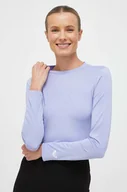 Bluzki damskie - Roxy longsleeve treningowy Bold Moves x Mizuno kolor niebieski - miniaturka - grafika 1