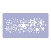 Ozdoby bożonarodzeniowe - Nakleo szablon wielokrotny do sztucznego śniegu // PAS ŚNIEŻYNEK - Rozmiar M (21x45cm) - miniaturka - grafika 1