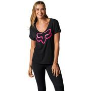 Odzież motocyklowa - Koszulka T-Shirt FOX LADY BOUNDARY , kolor czarno-różowa M - miniaturka - grafika 1