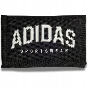 PORTFEL CZARNY ADIDAS SPORTOWY MĘSKI DAMSKI NA RZEP ROZKŁADANY MODNY - Portfele - miniaturka - grafika 1