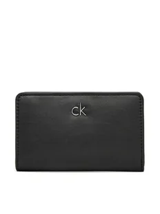 Calvin Klein Duży Portfel Damski Ck Re-Lock Medium Bifold LV04F1033G Czarny - Portfele - miniaturka - grafika 1