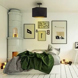 CZARNY PLAFON GEOMETRYCZNY Z ABAŻUREM KERI GOLD - Lampy sufitowe - miniaturka - grafika 1