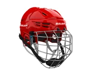 Hokej - Kask hokejowy Bauer RE-AKT 55 Combo Red Senior M - miniaturka - grafika 1