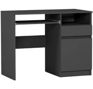 Biurka - Biurko młodzieżowe tradycyjne Antracyt 96 cm Mobene Modern - miniaturka - grafika 1