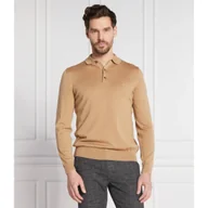 Koszule męskie - BOSS Wełniane polo | Regular Fit - miniaturka - grafika 1