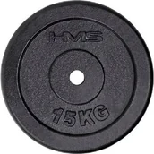 Pozostały sprzęt i akcesoria do ćwiczeń - HMS OBCIĄŻENIE TALERZ 17033 TCZ15 CZARN 15KG 17-61-005 - miniaturka - grafika 1