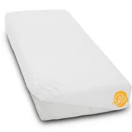 Prześcieradła - Prześcieradło Bawełniane Jersey 90X200Cm Biały - miniaturka - grafika 1