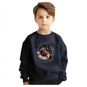 Bluzy dla dziewczynek - BLUZA DZIECIĘCA KOŃ KOCHAM KONIE 122-128 DLA CHŁOPCA DZIEWCZYNKI - miniaturka - grafika 1