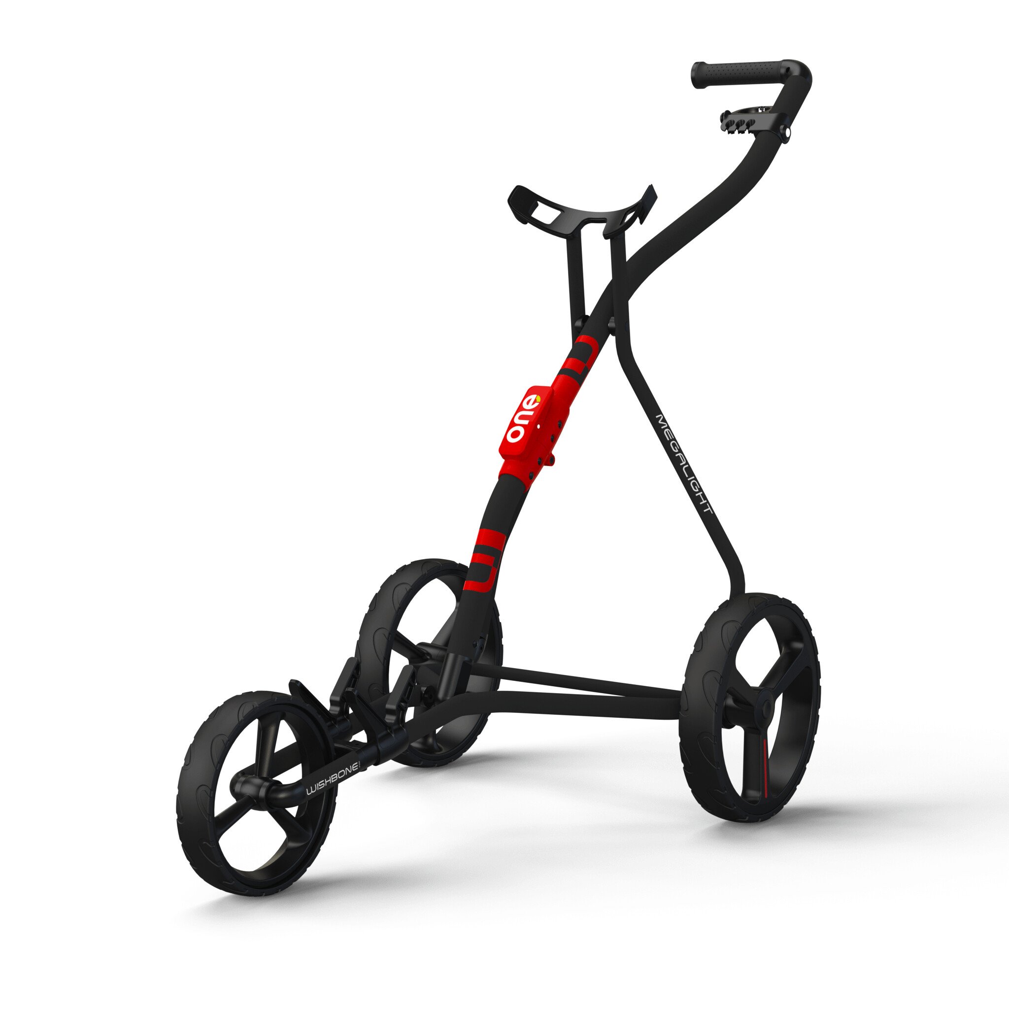 Ręczny wózek golfowy Wishbone One Charcoal/Red