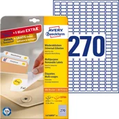 Etykiety do drukarek - Avery Zweckform A4 usuwalne 17,8 x 10 mm białe (L4730REV-25) - miniaturka - grafika 1