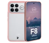 Etui i futerały do telefonów - Bizon Angelo do Xiaomi POCO F8 Ultra Półprzeźroczyste z różową ramką - miniaturka - grafika 1