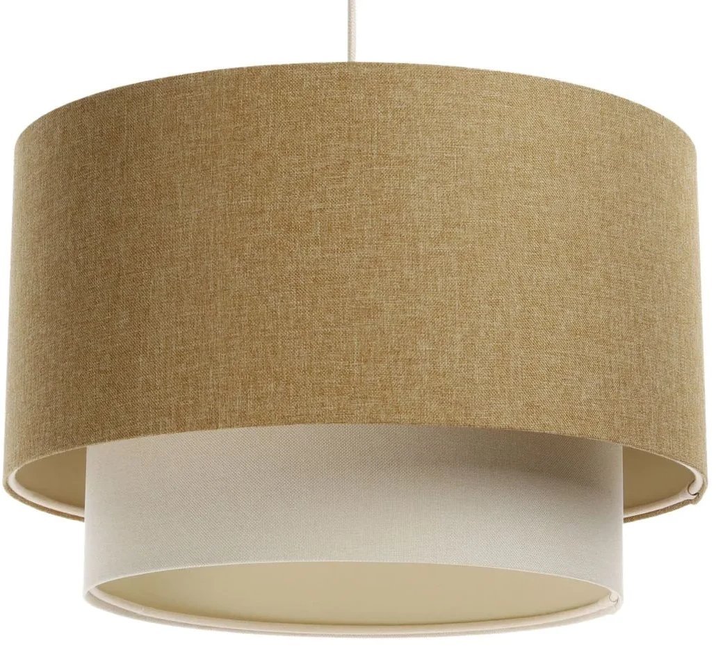 Lampa wisząca ERUTAN DOUBLE 60 żółta/kremowa BPS KONCEPT