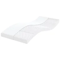Materace - vidaXL Materac piankowy, biały, 80x220 cm, 7-strefowy, twardość 20 ILD - miniaturka - grafika 1