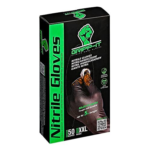 Gripp-It rękawice nitrylowe XXL czarne pudełko na dozownik 50 sztuk