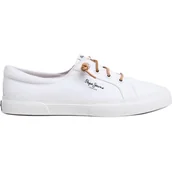 Trampki damskie - Pepe Jeans Damskie trampki KENTON BLOCK W, białe (białe), 4 UK, biały, 4 UK - miniaturka - grafika 1