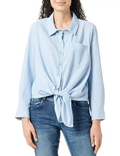 ONLY Damska koszula sznurowana, Cloud Dancer/Stripes:Medium Blue, L - Koszule damskie - miniaturka - grafika 1