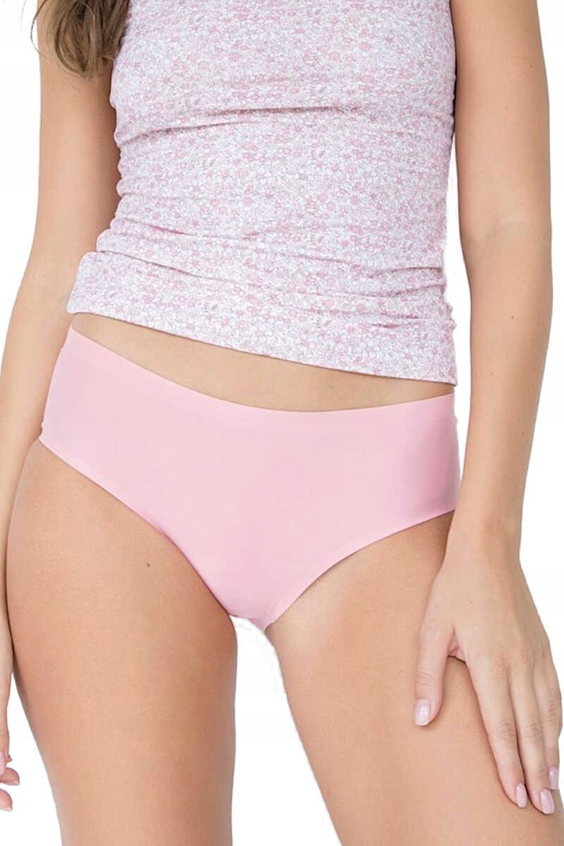Figi Damskie Bezszwowe Simple Julimex Jasnoróżowe (Peonia) L