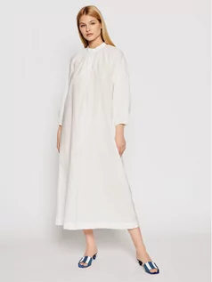 Sukienki - Max Mara Beachwear Sukienka plażowa Ebrid 32210618 Biały Regular Fit - grafika 1