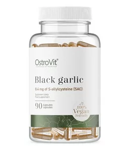 OstroVit Czosnek czarny - Black Garlic VEGE 90kaps - Aminokwasy - miniaturka - grafika 1