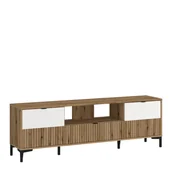 Szafki RTV - Szafka RTV RIKF02 Ricko Meble Wójcik Biała Alpejska, Dąb Coast Evoke, Dąb Coast Evoke Z Nadrukiem - miniaturka - grafika 1