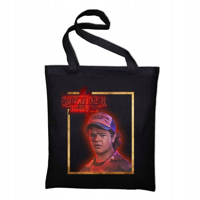 Torba Czarna EKO Bawełniana STRANGER THINGS DUSTIN Dla Fana Prezent Wzory