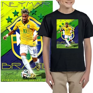 KOSZULKA NEYMAR JUNIOR BRAZYLIA 152 CZARNA 3178 - Moda i Uroda OUTLET - miniaturka - grafika 1