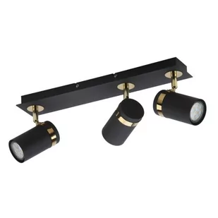 Verano lampa sufitowa (spot) 3-punktowa czarna/złota SPL-2031-3 - Lampy sufitowe - miniaturka - grafika 1
