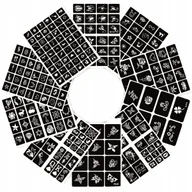 Zabawki kreatywne - TATUAŻE BROKATOWE SZBLONY PAKIET SZABLONÓW 258szt - miniaturka - grafika 1