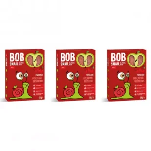 Bob Snail Przekąska jabłkowo-wiśniowa Zestaw 3 x 60 g - Inne słodycze - miniaturka - grafika 1