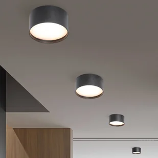 Lampa sufitowa LED CMD 9092, Ø 12 cm, antracyt, IP44, metal - Lampy ogrodowe - miniaturka - grafika 1