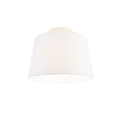 Oprawy, klosze i abażury - QAZQA Plafon biały klosz biały 25cm - Combi - miniaturka - grafika 1
