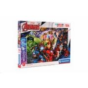 Puzzle - Clementoni Puzzle 104 Brilliant Marvel - - miniaturka - grafika 1