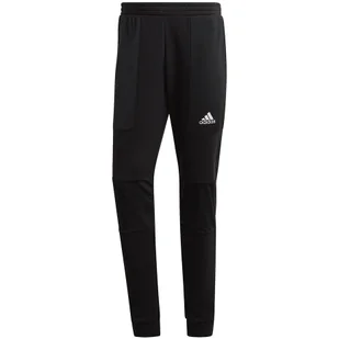 Spodnie męskie adidas Essentials BrandLove French Terry czarne HK0384 L - Dresy męskie - miniaturka - grafika 1