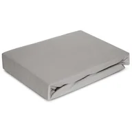 Prześcieradła - Prześcieradło EUROFIRANY Premium Jersey 4 z gumką 160 x 200 cm Srebrny - miniaturka - grafika 1