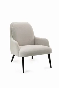 Olivier 1 fotel tkanina w odcieniu ciepłej szarości nogi czarne - Fotele - miniaturka - grafika 1