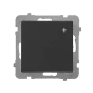 Wyłączniki światła i elektryczne - LEDart krzyżowy, Ospel SONATA ŁP-4R/m/33, bez ramki, kolor czarny metalik - miniaturka - grafika 1