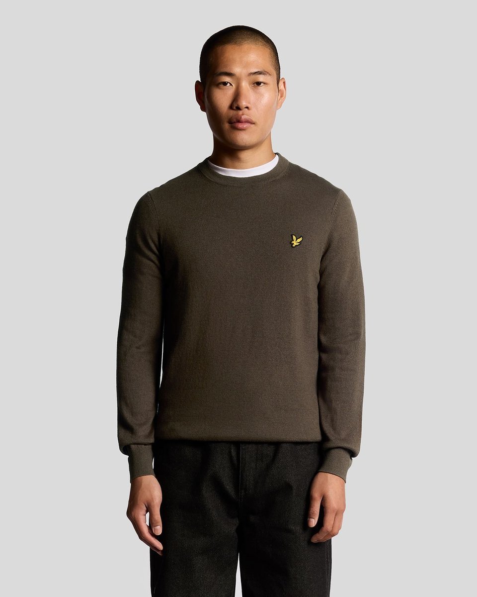 maglie uomo lyle and scott 1874 kn2110v merino crew x863 espresso
