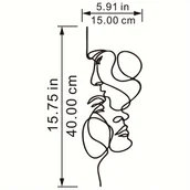 Inne - TEMU Wisiorek z Laserowo Wyrzeźbionym Konturem Twarzy, Kreatywna Sztuka Metalowa do Wnętrz i na Zewnątrz, Dekoracja Ściany z Żelaza, Dekoracja Domu, - miniaturka - grafika 1
