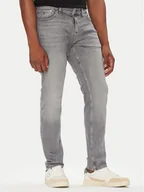 Spodnie męskie - Tommy Jeans Jeansy Austin DM0DM21231 Szary Slim Fit - miniaturka - grafika 1