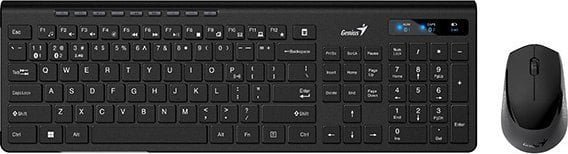 Klawiatura + mysz Rapoo GENIUS set klávesnice+myš SlimStar 8230, Bezdrátový set Bluetooth + 2,4GHz, USB, CZ+SK layout, černá 31340015409