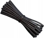 Akcesoria obuwnicze - CZARNE Okrągłe Sznurówki do Glanów Sznurowadła WOSKOWANE Trekkingowe 140 cm - miniaturka - grafika 1