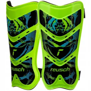 Ochraniacze piłkarskie Reusch Shinguard Attrakt Lite zielono-czarne 5377045 - Piłka nożna - miniaturka - grafika 1