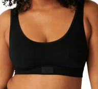 Biustonosze - SLOGGI BIUSTONOSZ DAMSKI MIĘKKI CZARNY GŁADKI 44 J2A - miniaturka - grafika 1