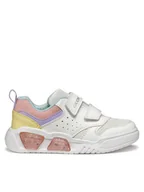 Buty dla dziewczynek - Geox Sneakersy J Illuminus J55HPA 014BU C0653 M Biały - miniaturka - grafika 1