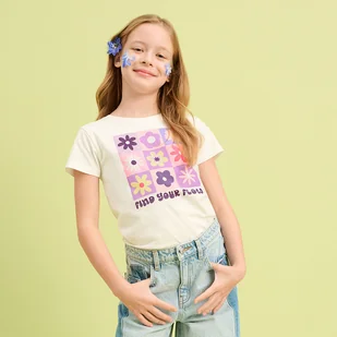Cool Club, T-shirt dziewczęcy, biały - Koszulki dla dziewczynek - miniaturka - grafika 1