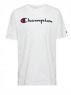 Koszulki męskie - Koszulka Męska Champion 220256-Ww001 T-Shirt Bawełniany Biały L - miniaturka - grafika 1