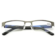 Okulary korekcyjne, oprawki, szkła - Plusy Okulary do czytania Moc: +2.5 metalowo-żyłkowe ST308 - miniaturka - grafika 1